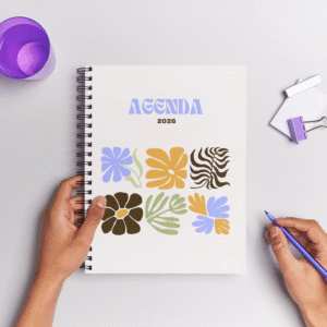 Agenda Personalizada Flores 2026 DOBLE ALAMBRE